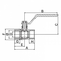 EUROPRODUCT Ball Valve 3/4” FF (Female–Female) Lever Handle – EP.220 (EP2938)